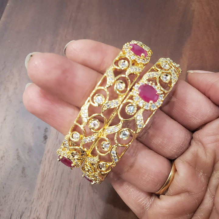 Broad cz Bangles Set