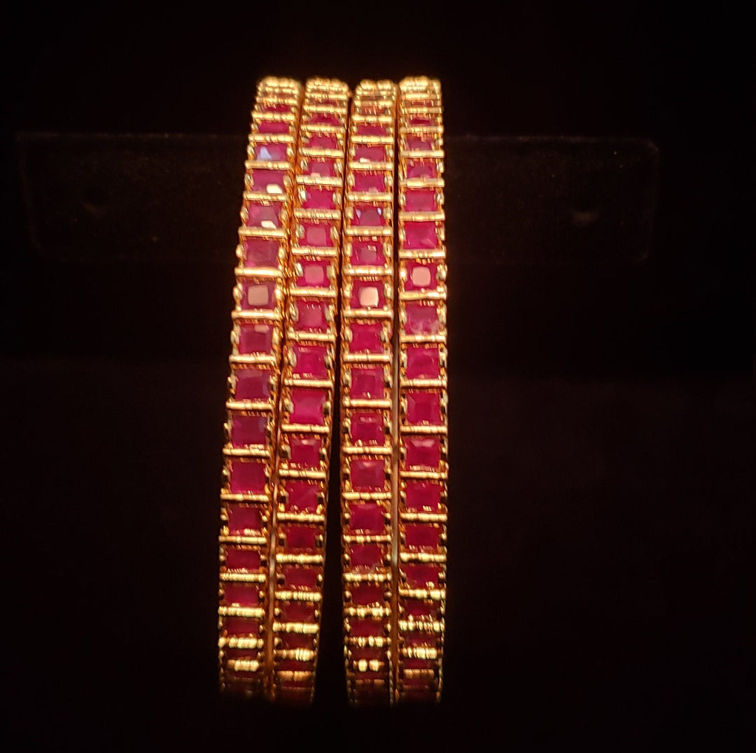 Ruby Indian Bangles Set