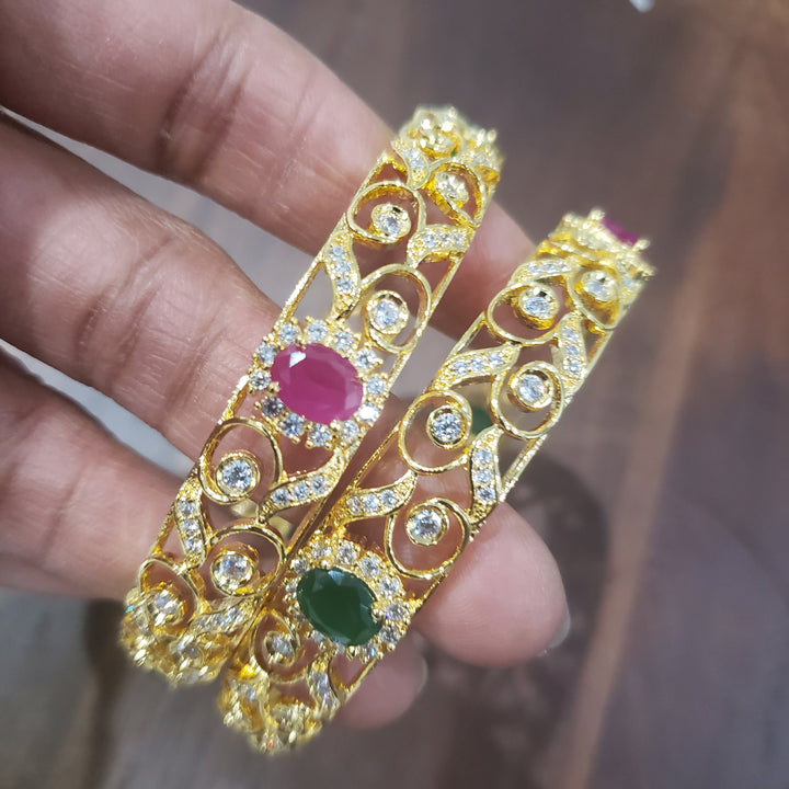 Broad cz Bangles Set