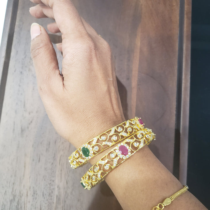 Broad cz Bangles Set