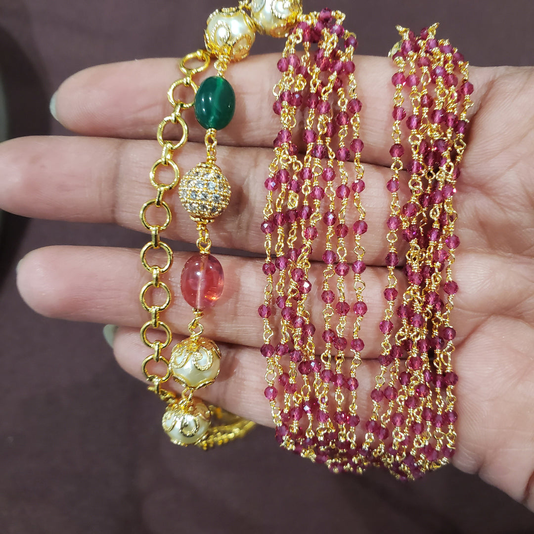 Faceted Ruby beads