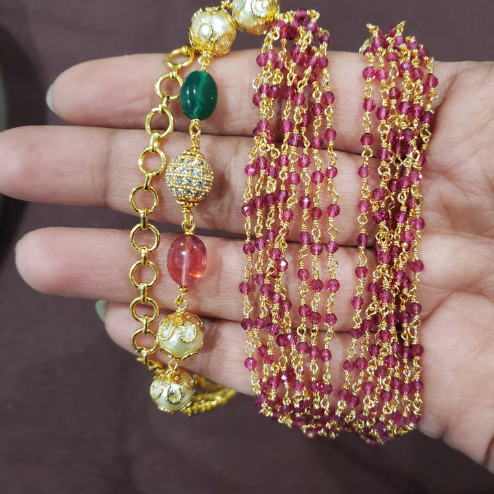 Faceted Ruby beads
