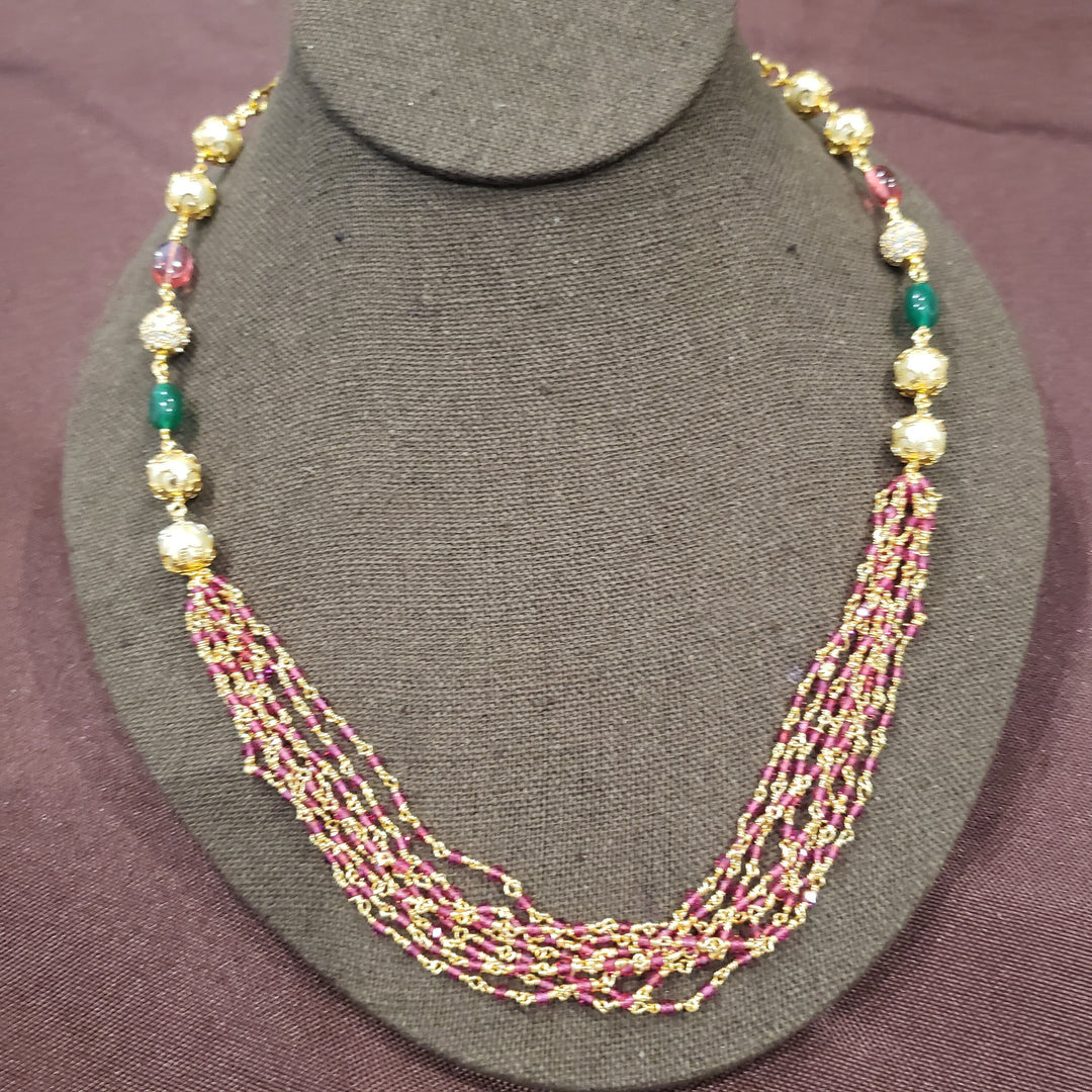 Faceted Ruby beads