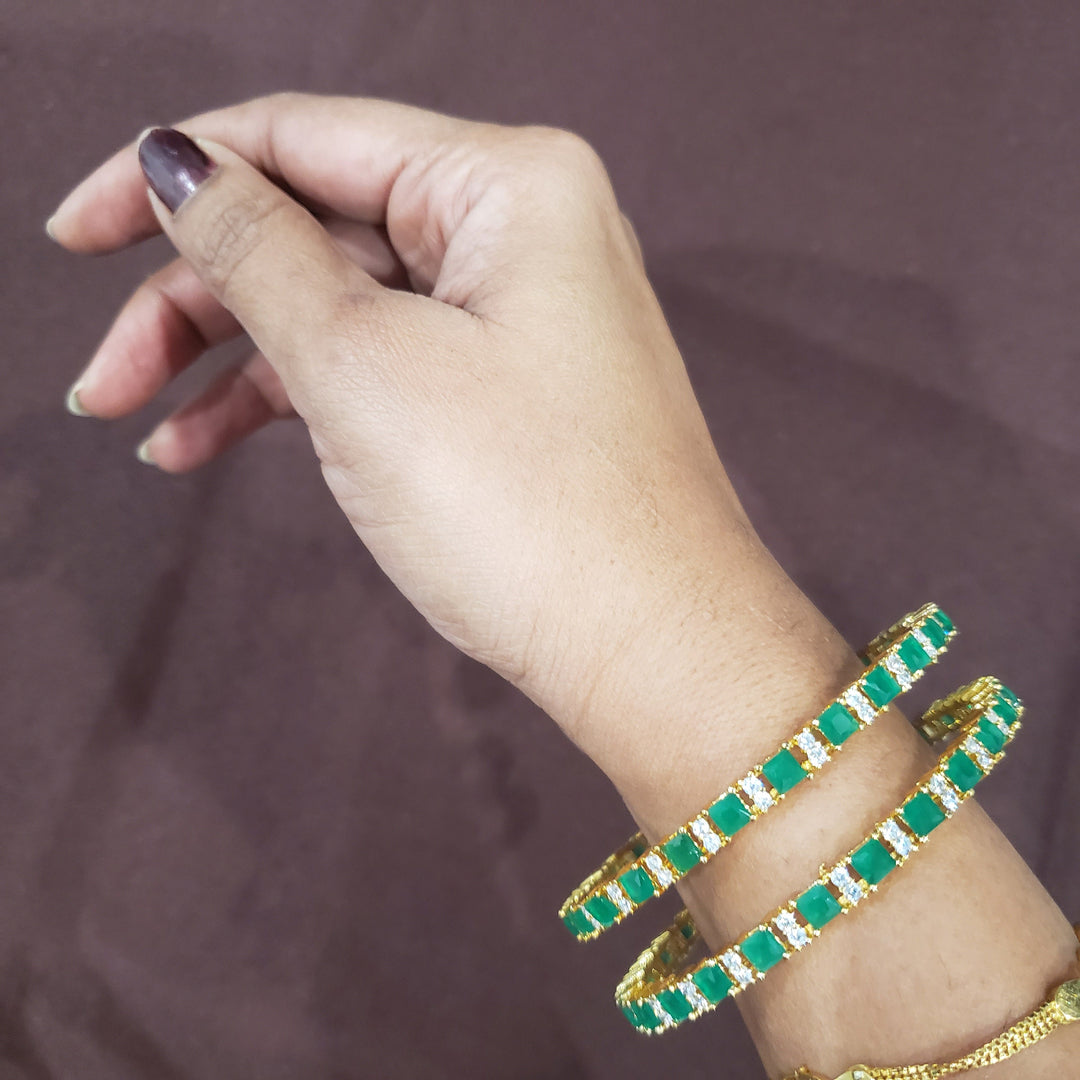 Emerald stones Bangles
