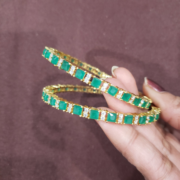 Emerald stones Bangles