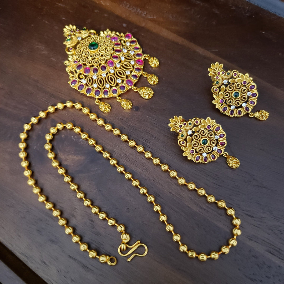 CZ Pendant with earrings