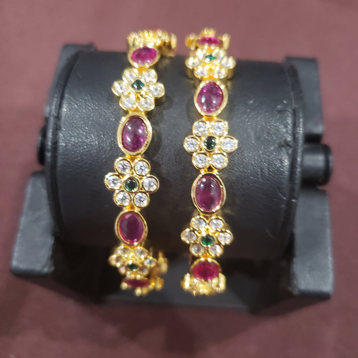 Pink pota stone Bangles