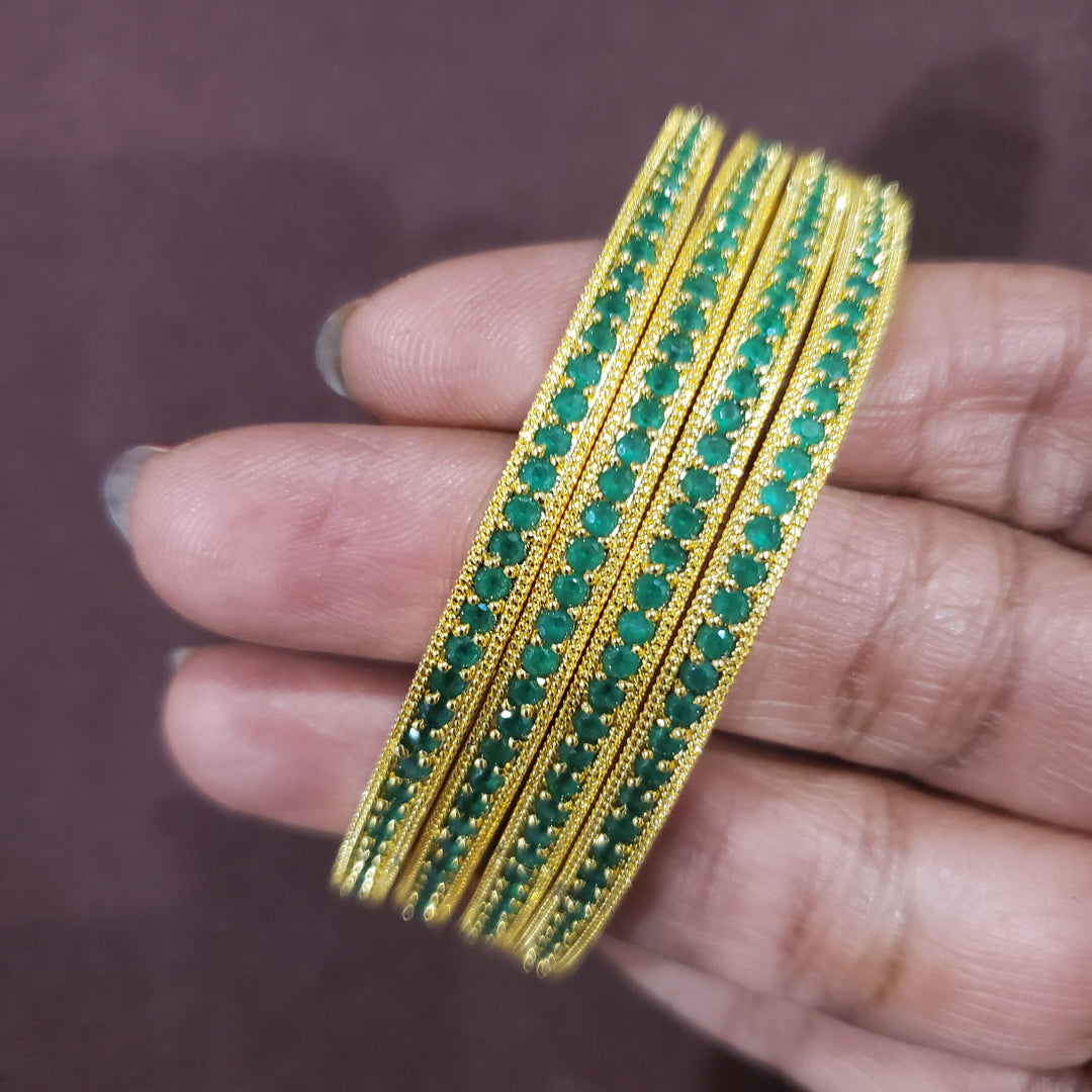 Green 4 Bangle set,