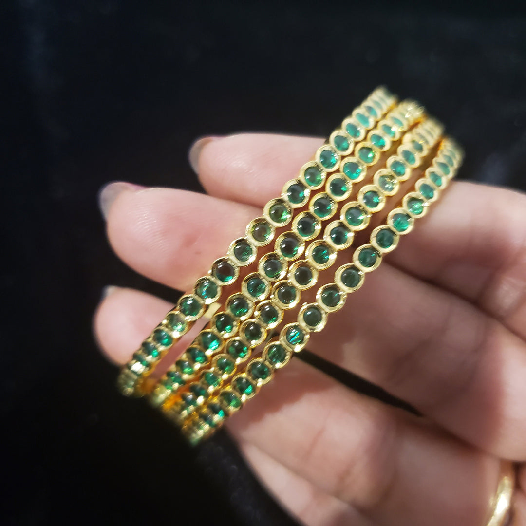 Green pota 4 Bangle set