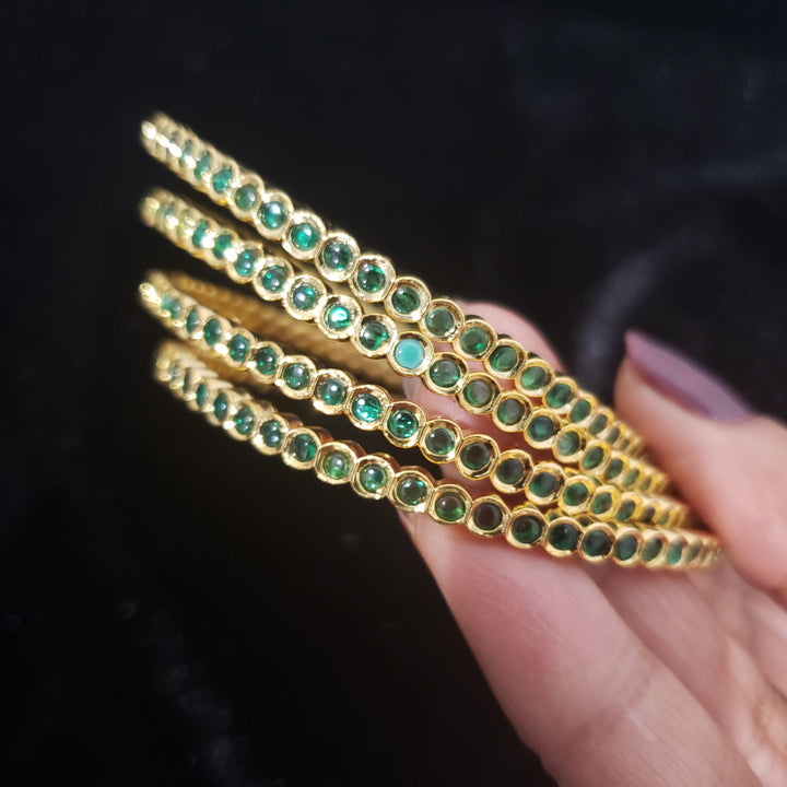 Green pota 4 Bangle set