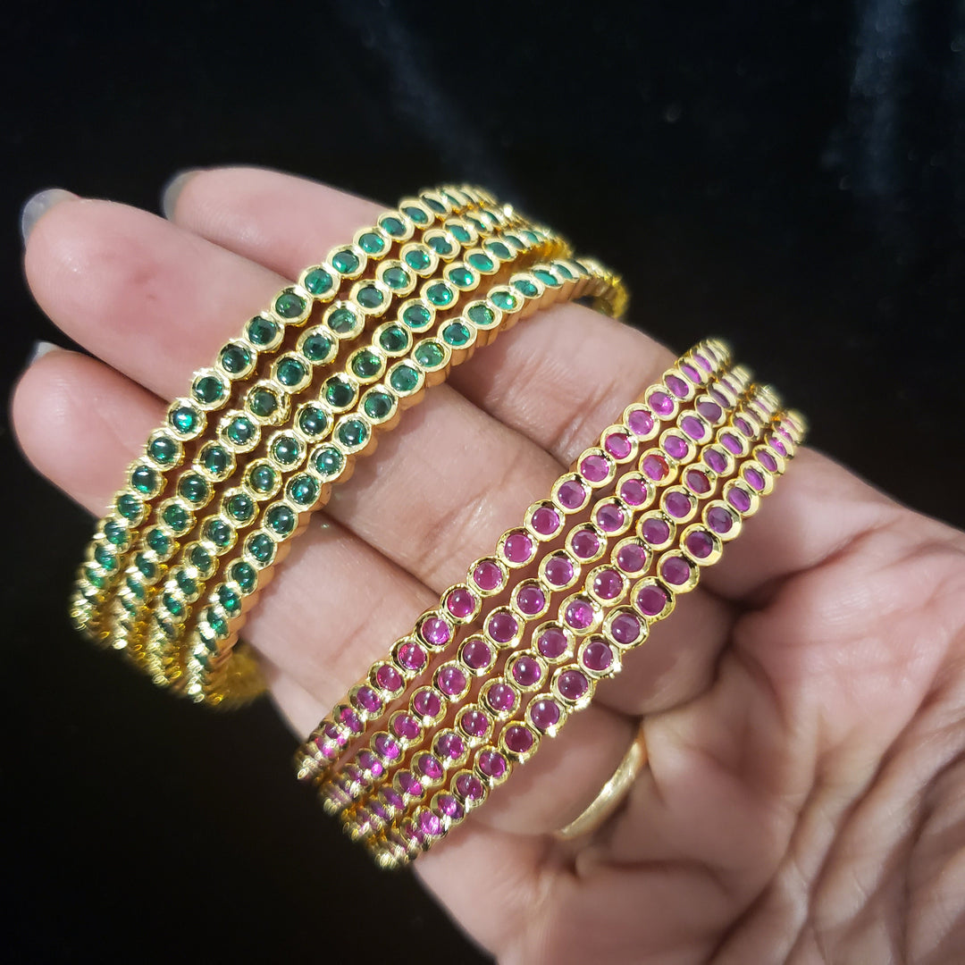 Green pota 4 Bangle set