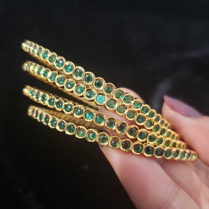 Green pota 4 Bangle set