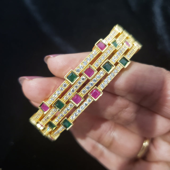 CZ and Ruby Bangles