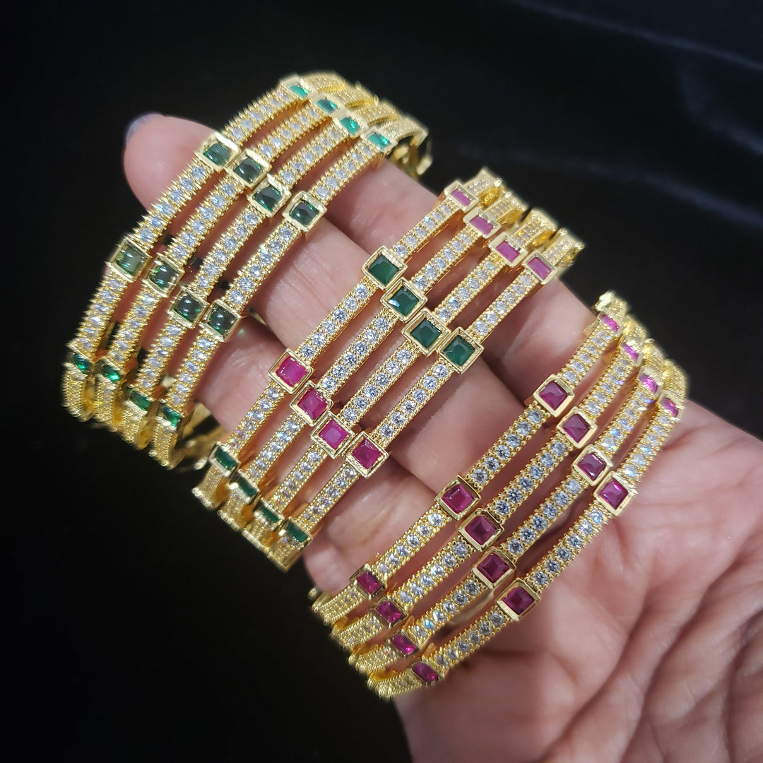 CZ and Ruby Bangles