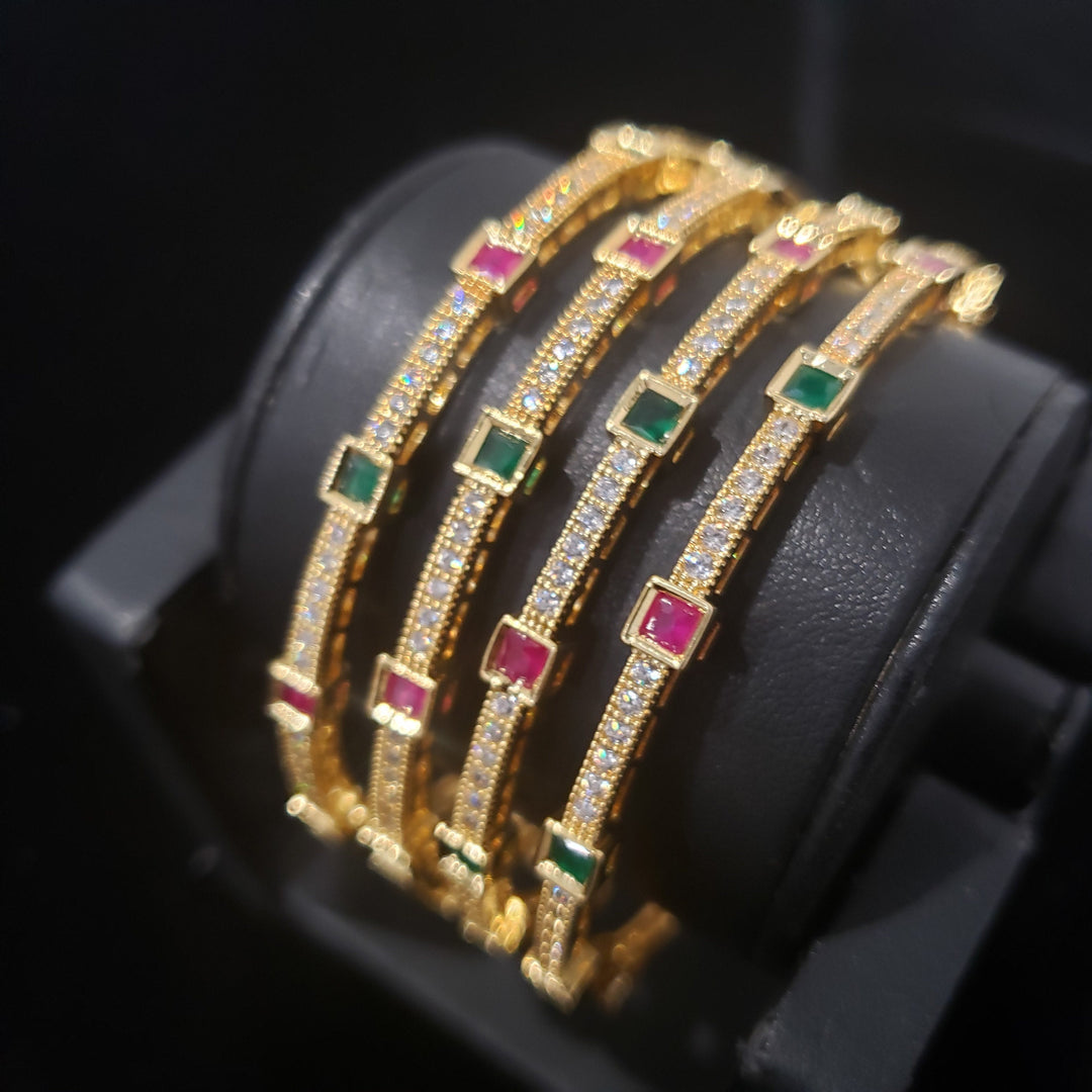 CZ and Ruby Bangles