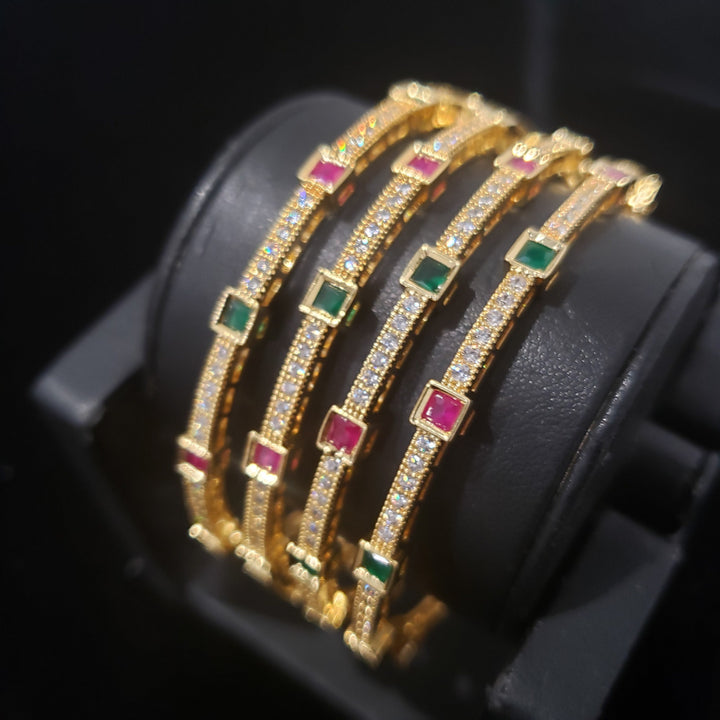 CZ and Ruby Bangles