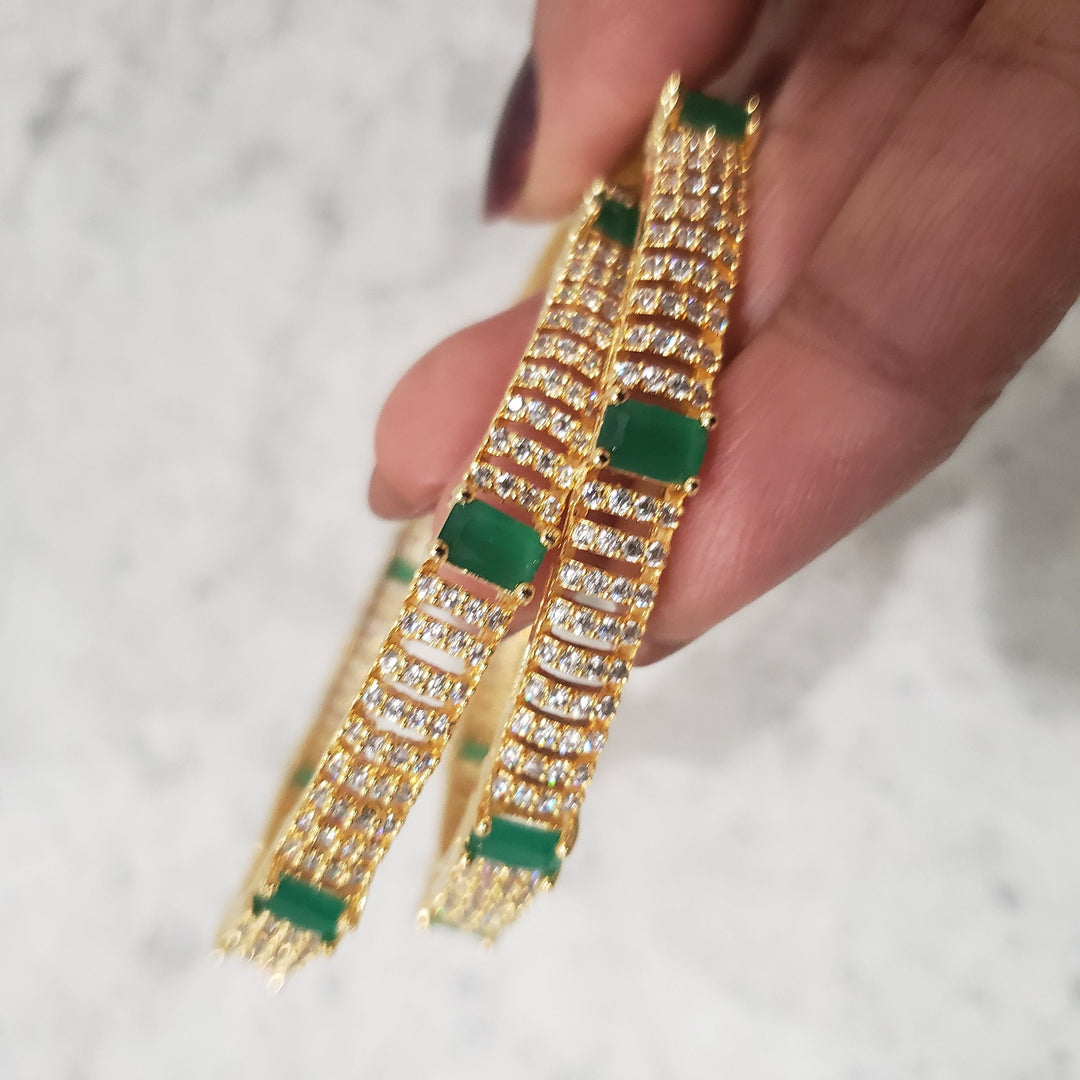 2 green Bangles Set