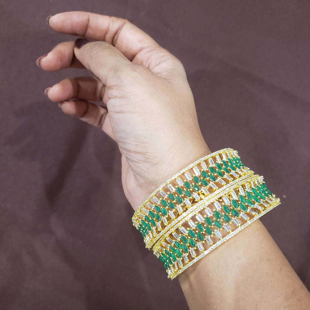 CZ emerald bangles