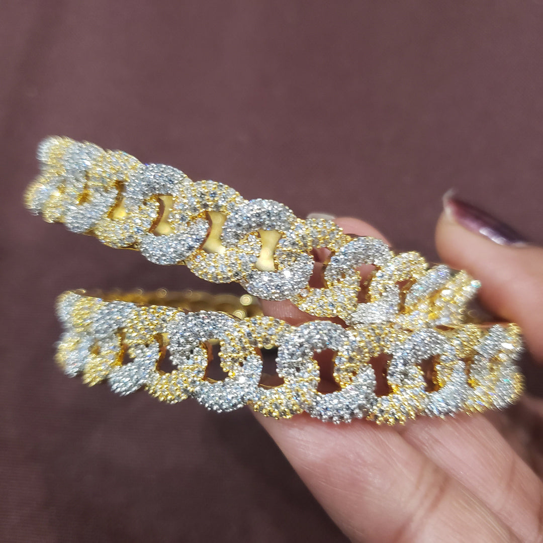 Dual tone 2 Bangle set