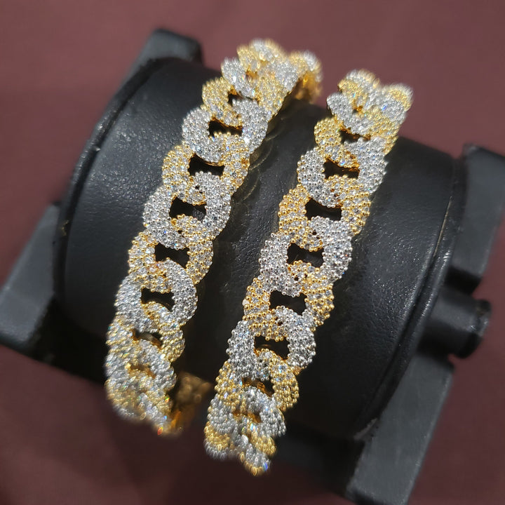 Dual tone 2 Bangle set