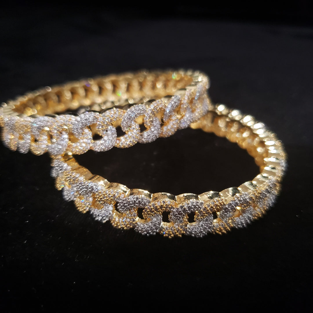 Dual tone 2 Bangle set