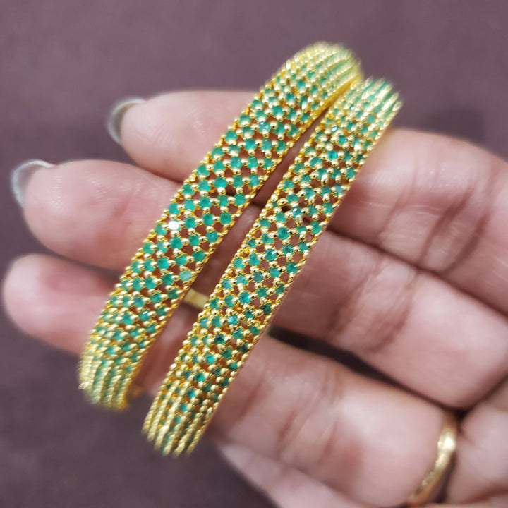 Green Stone Bangles Set