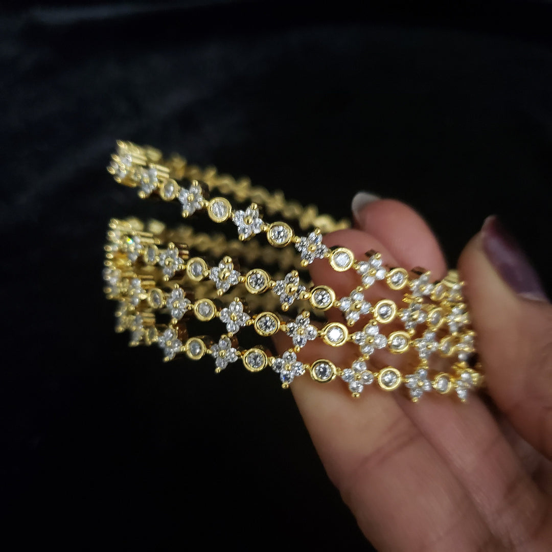 White stones bangles