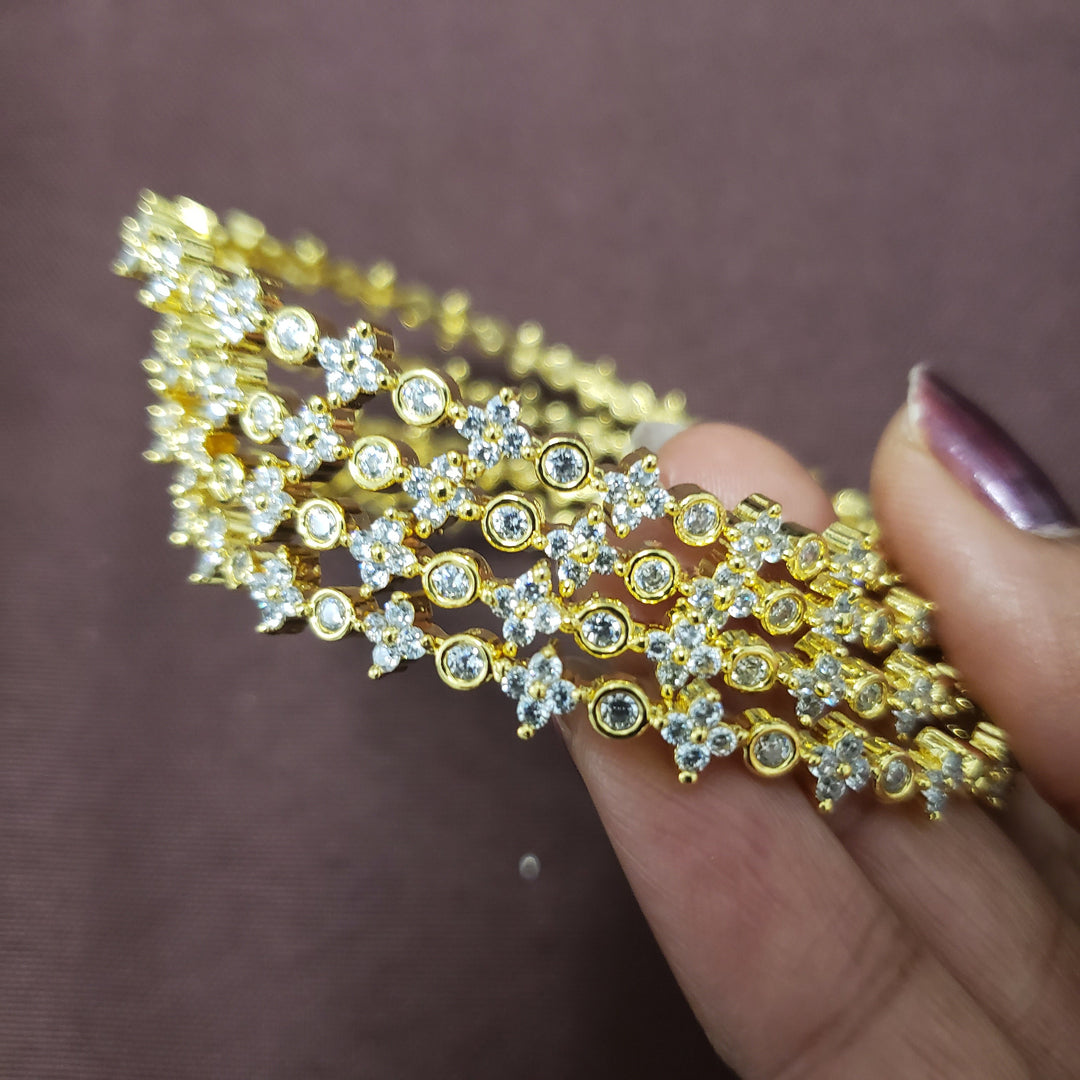 White stones bangles
