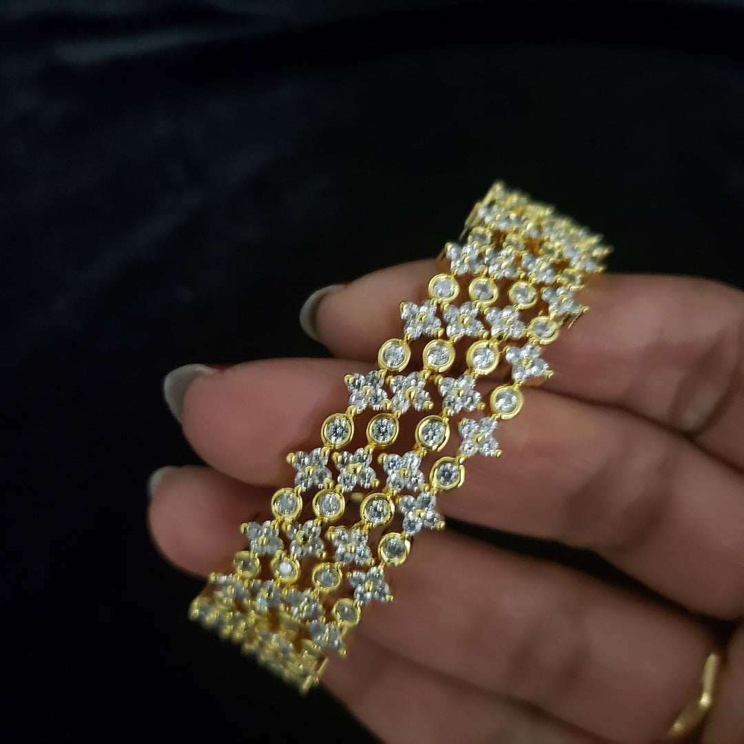 White stones bangles