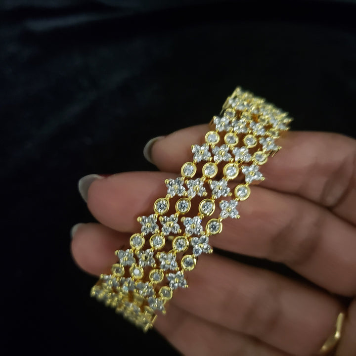 White stones bangles