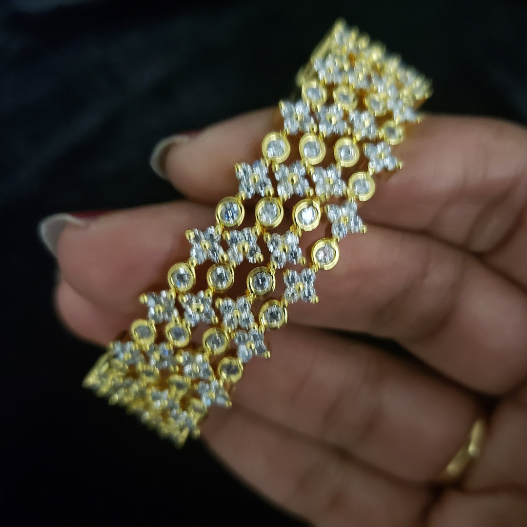 White stones bangles