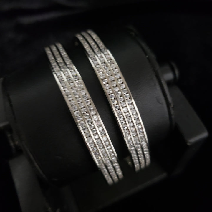 sILVER TONE BANGLES