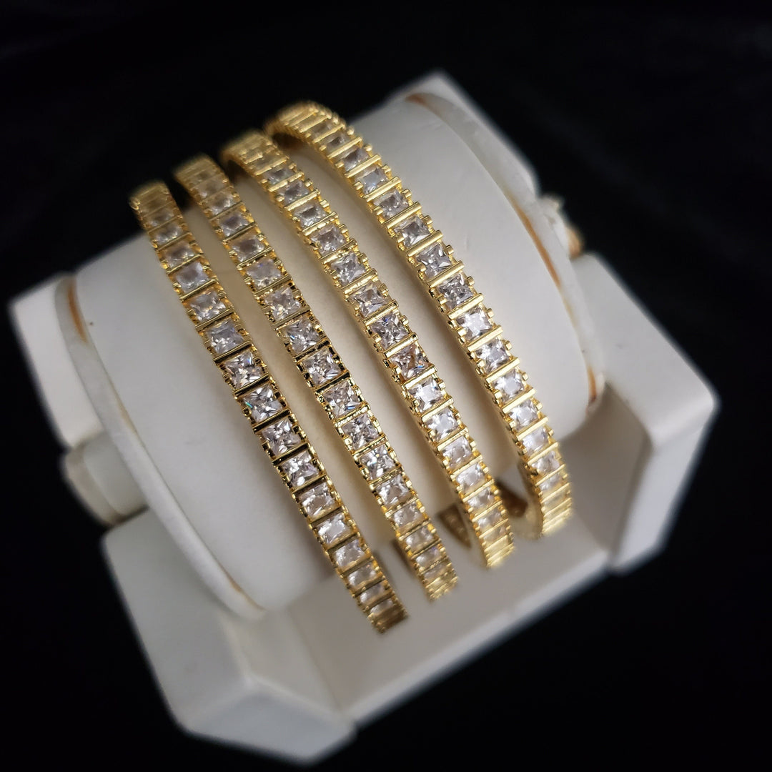 White stone CZ bangles