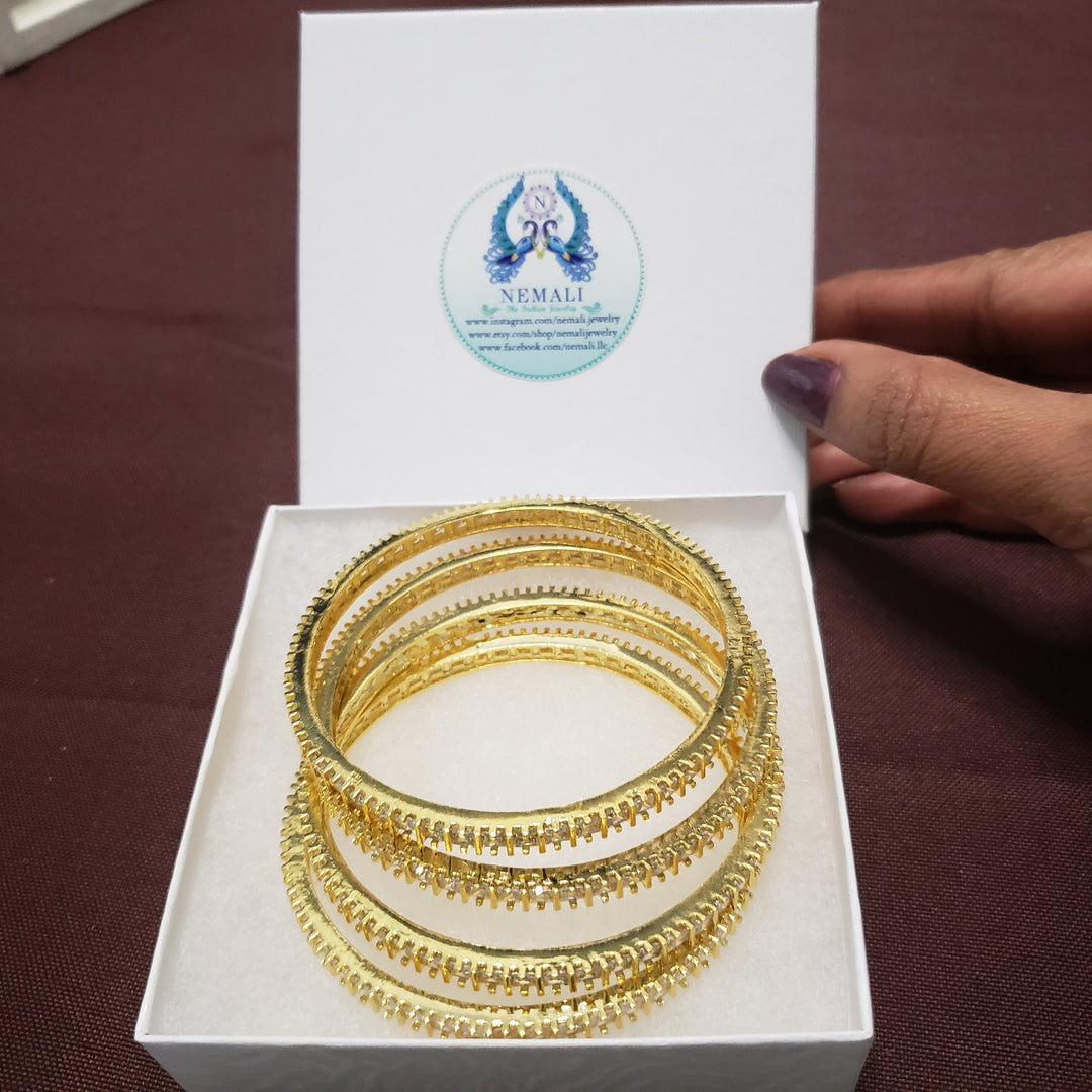 White stone CZ bangles