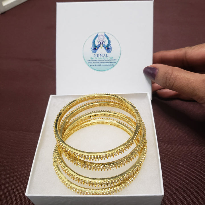 White stone CZ bangles