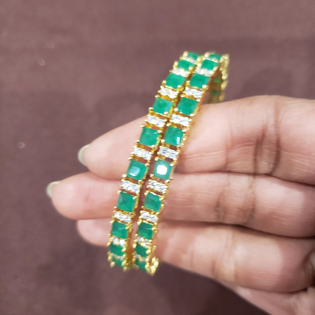 Emerald stones Bangles