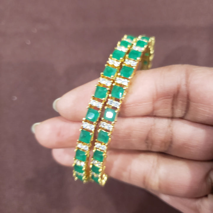 Emerald stones Bangles