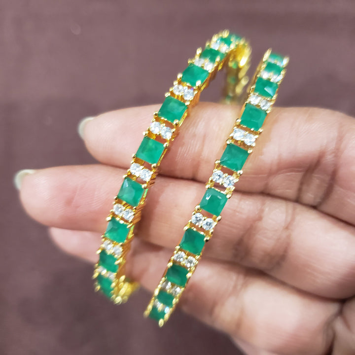 Emerald stones Bangles