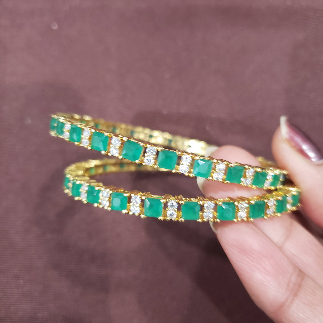 Emerald stones Bangles