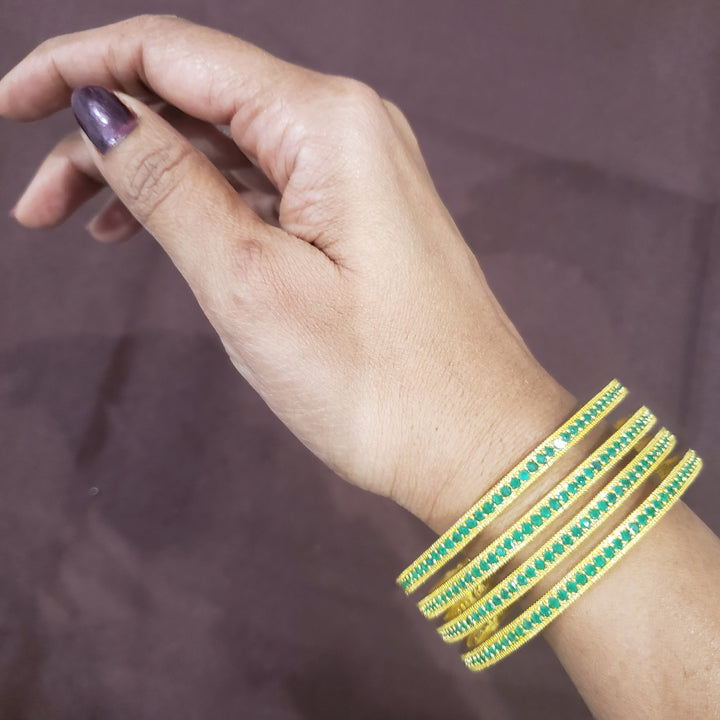 Green 4 Bangle set,