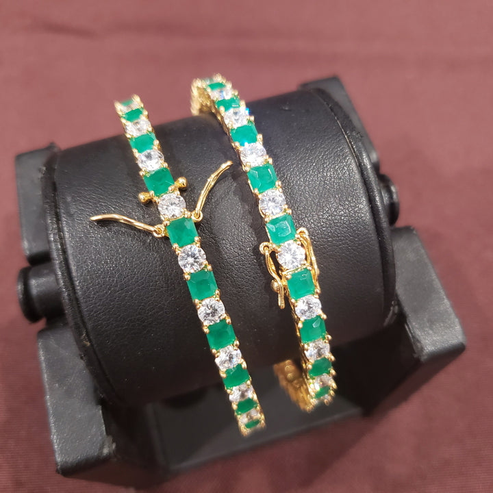 Green CZ Bangles Set