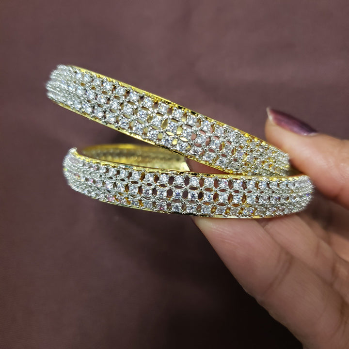 White Stone Indian Bangles