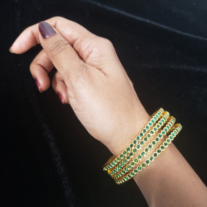 Green pota 4 Bangle set