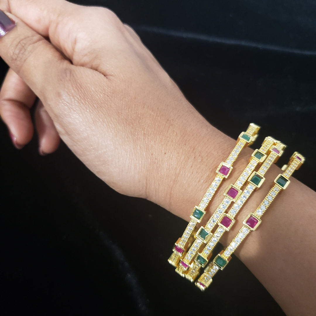 CZ and Ruby Bangles