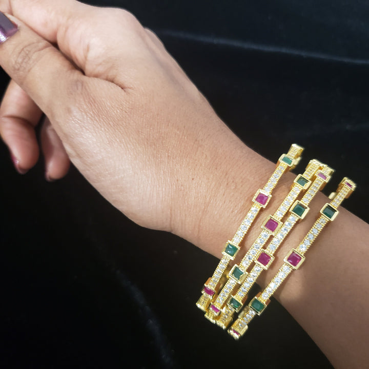 CZ and Ruby Bangles