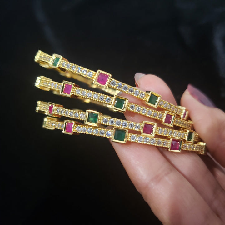CZ and Ruby Bangles