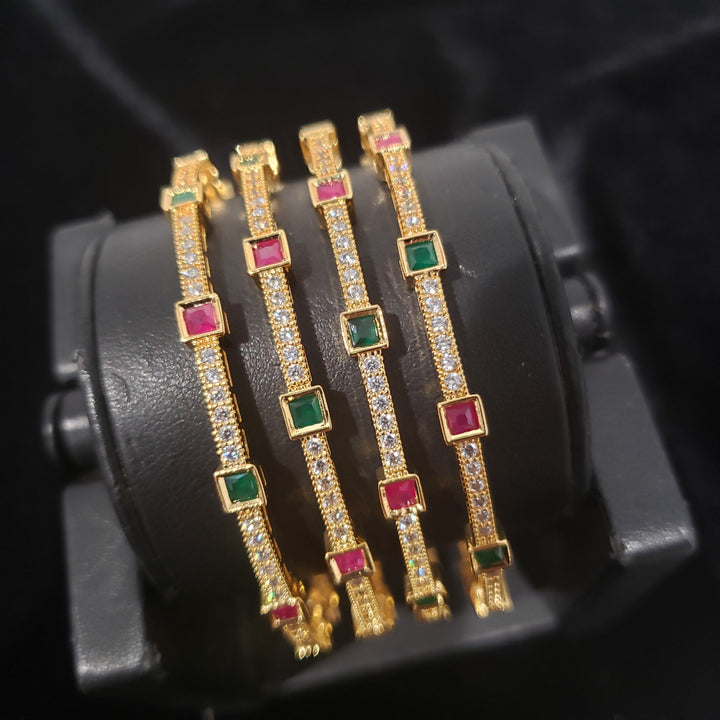 CZ and Ruby Bangles
