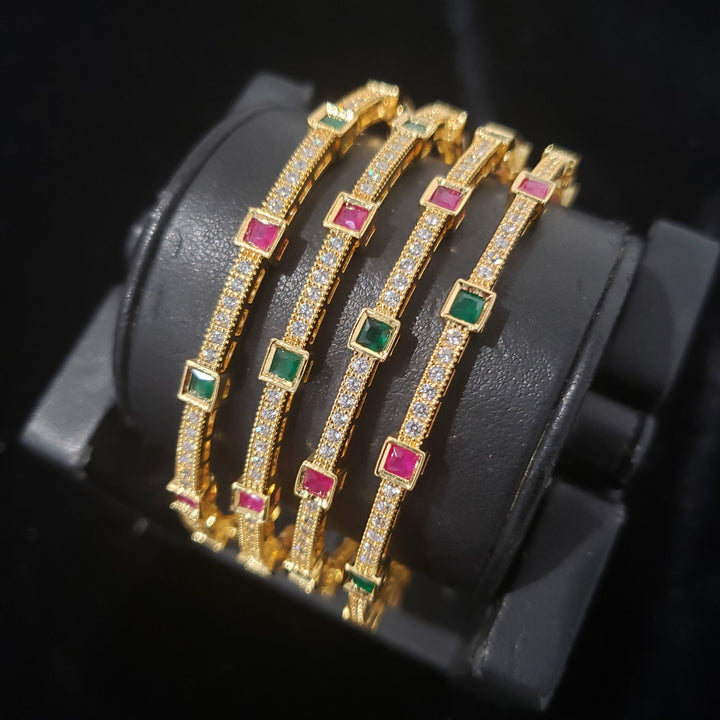 CZ and Ruby Bangles