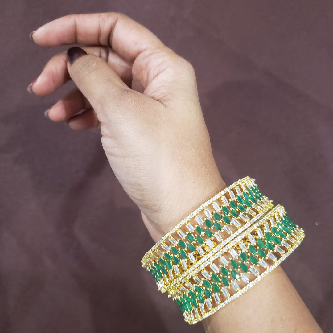 CZ emerald bangles
