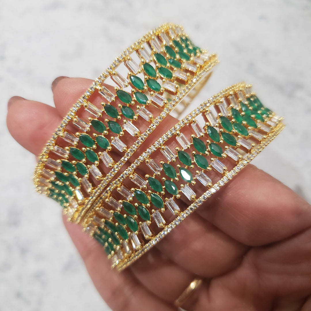 CZ emerald bangles